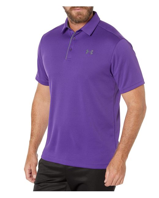 Under Armour Purple Tech Golf Polo, for men