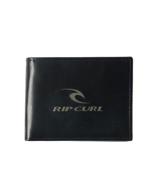 Rip Curl 2 Leather Wallets With Rfid ~ Corpowatu Black for men