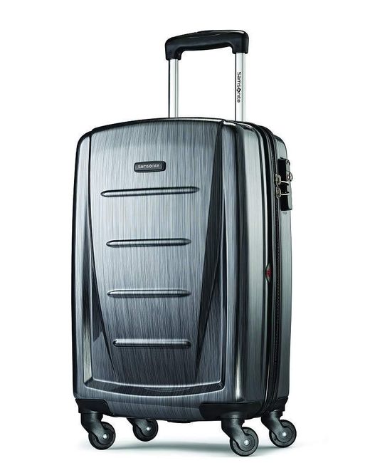 Samsonite Gray Winfield 2 Hardside Carry On Luggage With Spinner Wheels