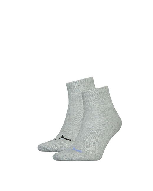 PUMA Gray Women Heart Short Sock 2P Grey M??Lange/Elektro - 39-42