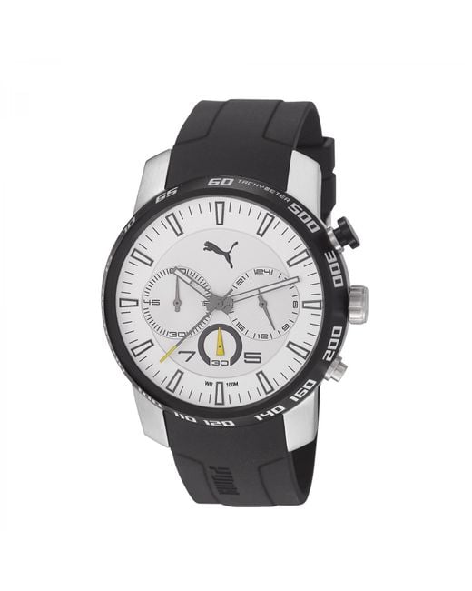PUMA Metallic Quartz Watch Essence Chrono Pu103051001 With Plastic Strap for men