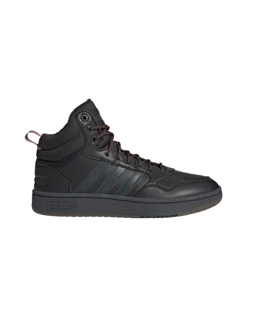 Adidas Black Hoops 3.0 Mid Wtr Sneaker for men
