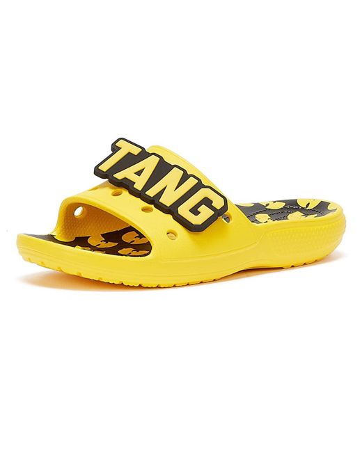 CROCSTM X Wu Tang Clan Classic s Yellow/Black Slides-UK 6 / EU 39-40 für Herren