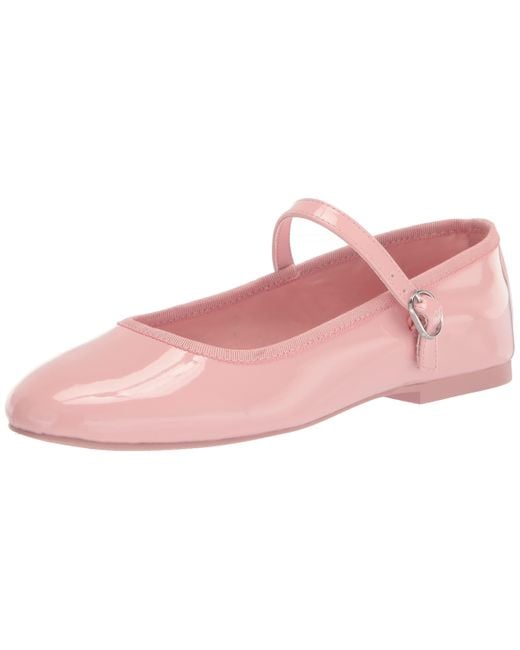 Steve Madden Synthetic Violette Mary Jane Flat in Pink Patent (Black