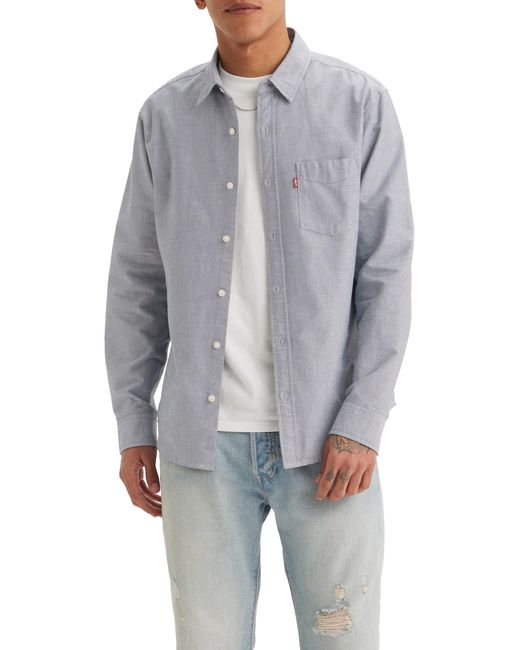 Levi's Black Sunset 1-pocket Standard Button Down Shirt for men