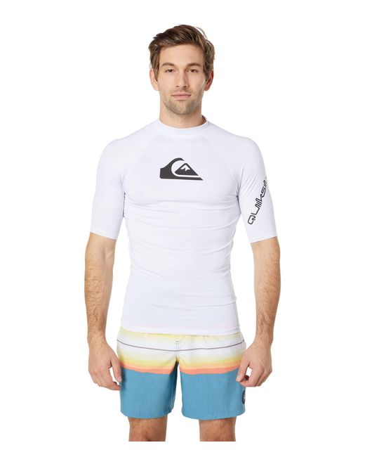 Quiksilver All Time Short Sleeve Rashguard White 1 Xl for men