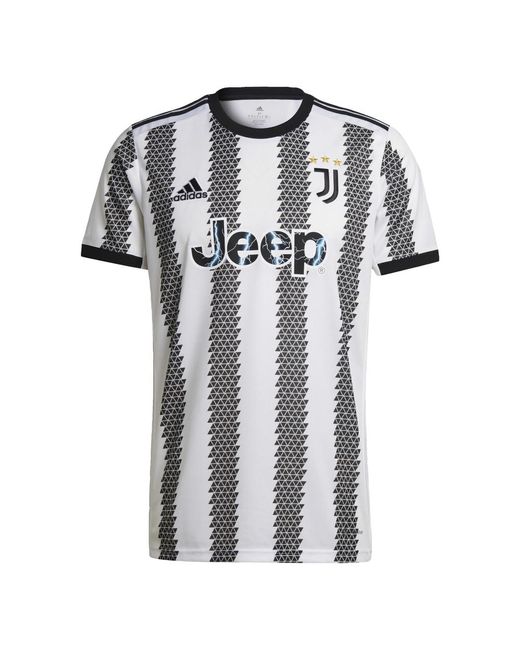 Adidas Gray Soccer Juventus 22/23 Home Jersey for men