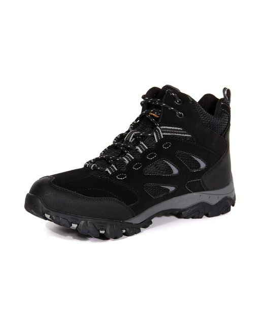 Regatta Black S Holcombe Iep Mid Rise Walking Hiking Boots for men