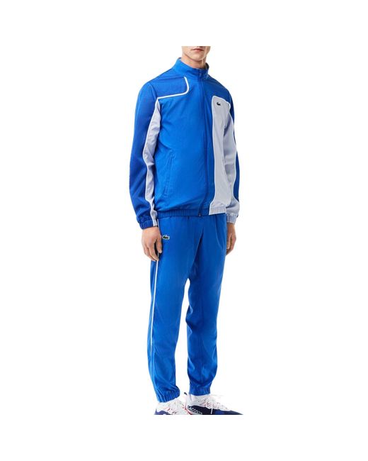 Lacoste Blue Tennis Colorblock Tracksuit Men - L for men