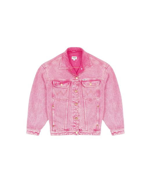Wrangler Pink Jumbo Trucker Denim Jacket