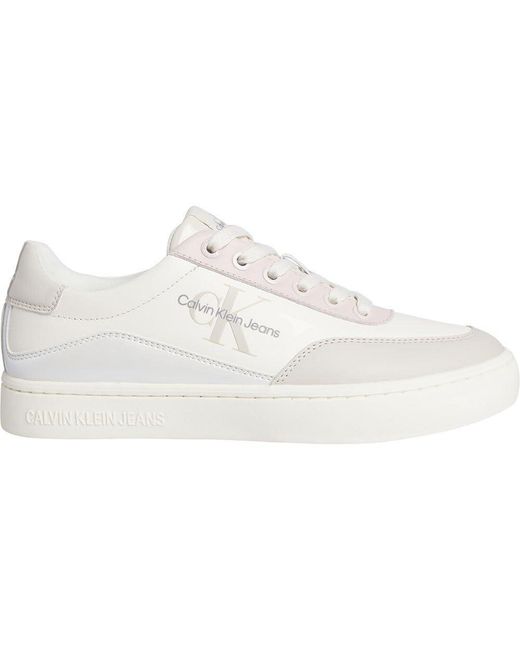 Calvin Klein White Classic Cupsole Low Lace Lth Ml