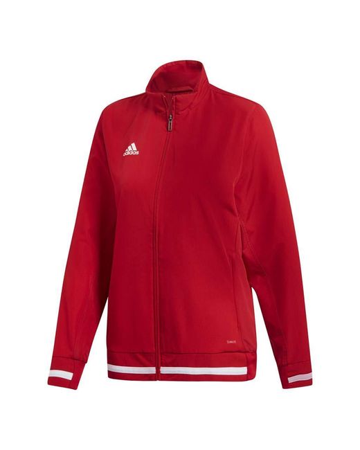 Adidas Red T19 S Woven Full Zip Sports Track Jacket