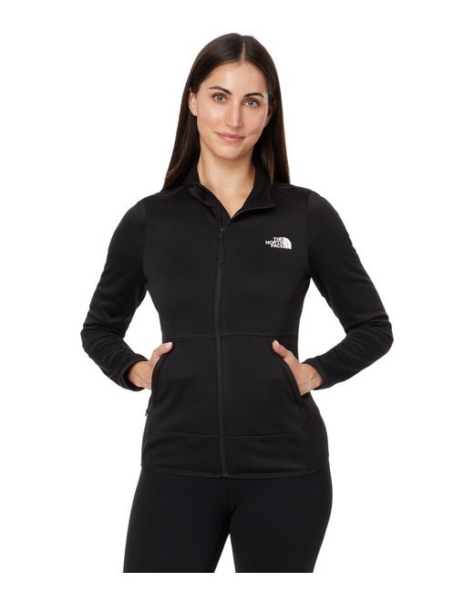 The North Face Black Zip Fleece Jacket - Teddy Jacket For Hiking & Outdoor Activities - Midweight Fleece With Secure-zip Pockets - Tnf