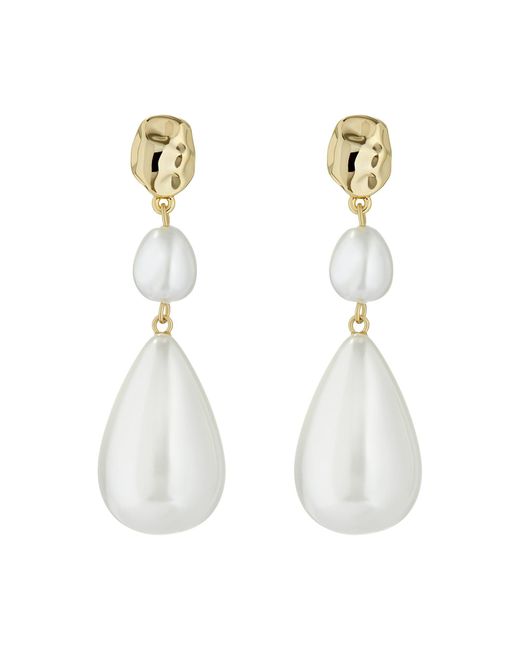 Ted Baker White Inelies Island Pearl Statement Drop Earrings For