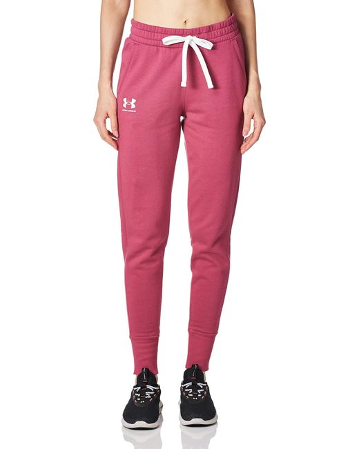 Under Armour Pink S Rival Fleece Joggers,