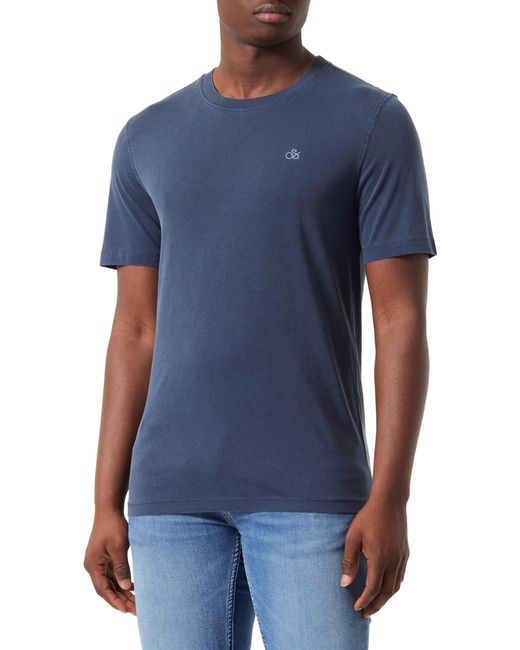 Scotch & Soda Garment Dye Logo T-Shirt in Blue für Herren