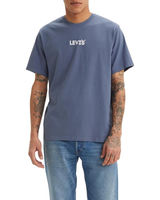 Levi's Blue Ss Relaxed Fit Tee T-shirt for men