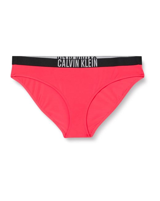 Calvin Klein Pink Bikini Bottoms With Logo Band