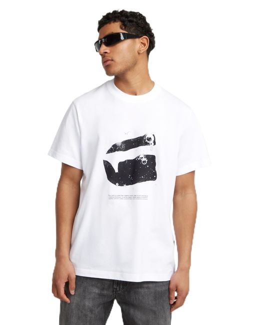 G-Star RAW White Water Burger Loose R T T-shirt for men
