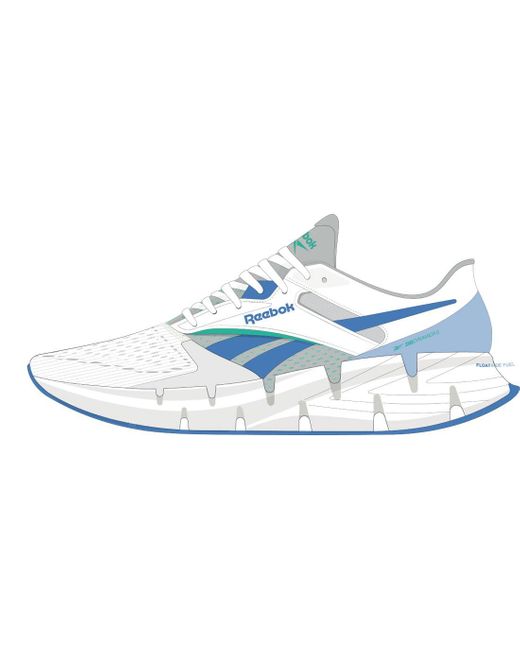 Reebok Blue Zig Dynamica 5 Running Shoes