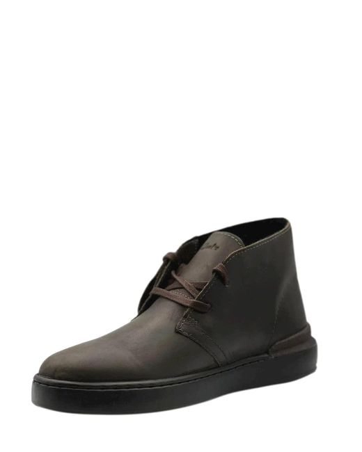 Clarks Rubber Court Lite Desert Boot Leren Laarzen In Donkerbruin in het  Zwart voor heren | Lyst NL