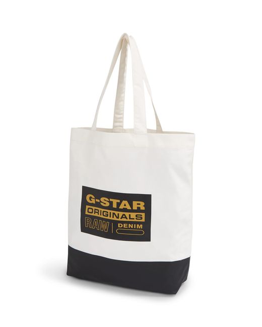 G-Star RAW White Canvas Shopper Bag