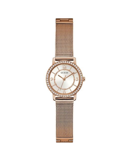 Guess Multicolor Rose Gold Tone Strap White Dial Rose Gold Tone