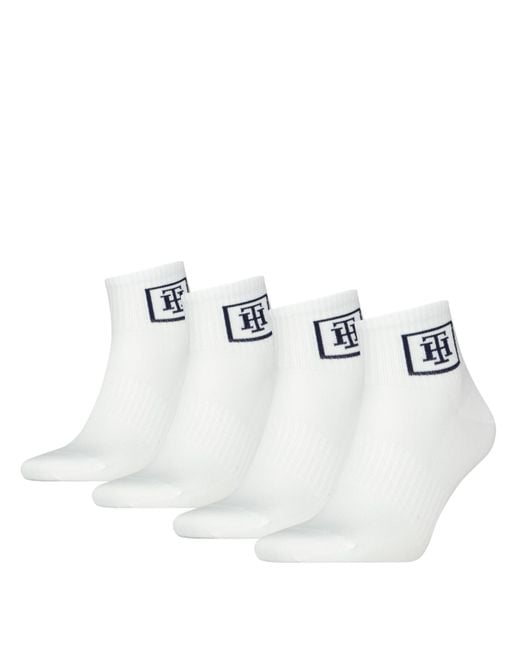 Tommy Hilfiger White S Quarter Socks for men