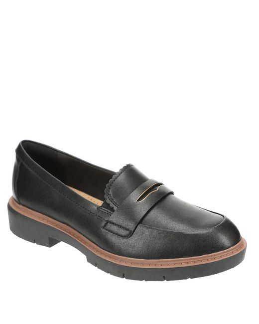 Clarks Black Westlynn Glow Penny Loafer