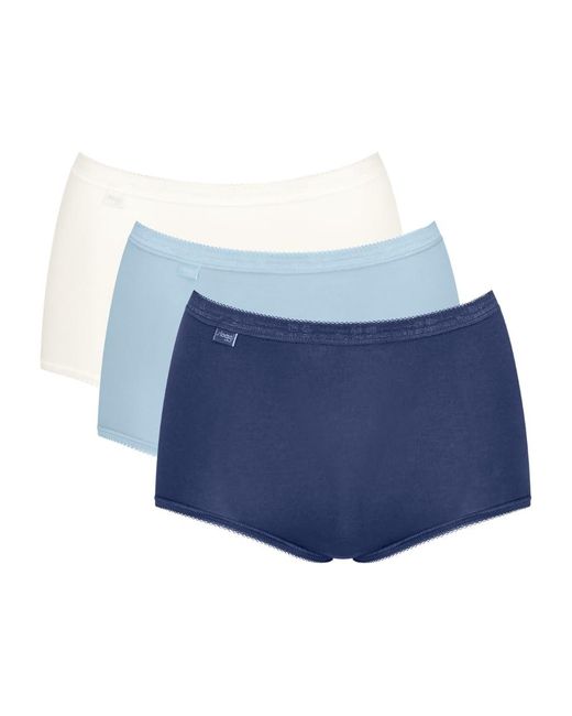 Sloggi Basic+ Maxi 3 Pack Briefs Dark Blue/light Blue/white Blue 5xl - 24