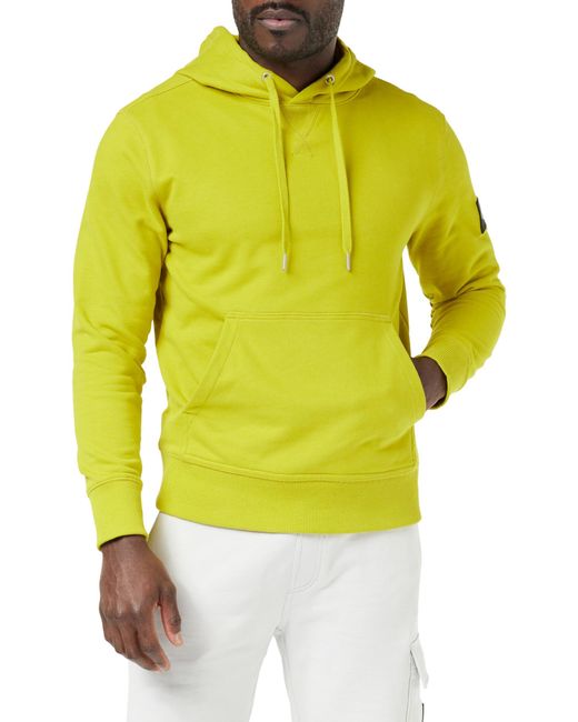 Calvin Klein Hoodie Badge Hoodie mit Kapuze in Yellow für Herren