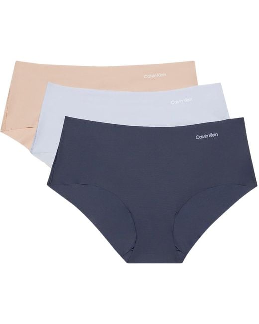 Shortys Lot de 3 Sous-Vêtement Calvin Klein en coloris Blue