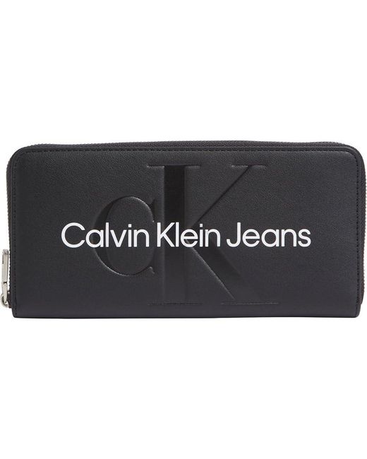 Calvin Klein Black SCULPTED ZIP AROUND MONO