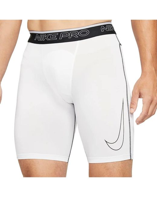Pro Dri-Fit Short long pour homme Blanc/noir/noir Taille L Nike pour homme en coloris White