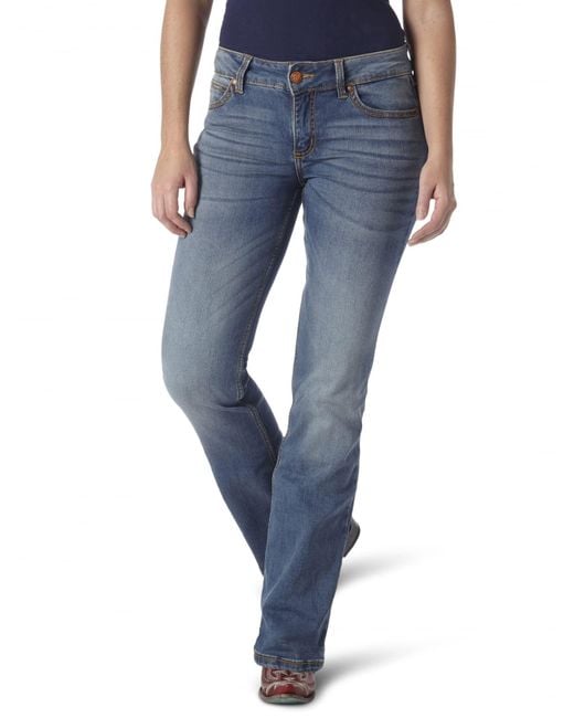 Jeans in stile rétro a vita media di Wrangler in Blue
