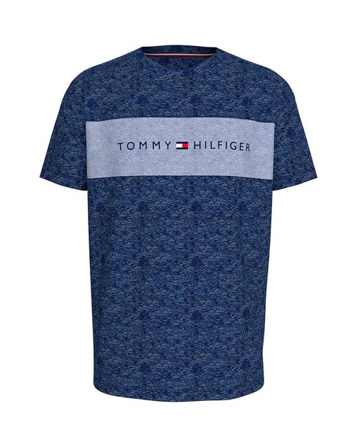 SS T-Shirt Block Logo UM0UM03418 Camiseta S/S Tommy Hilfiger de hombre de color Blue