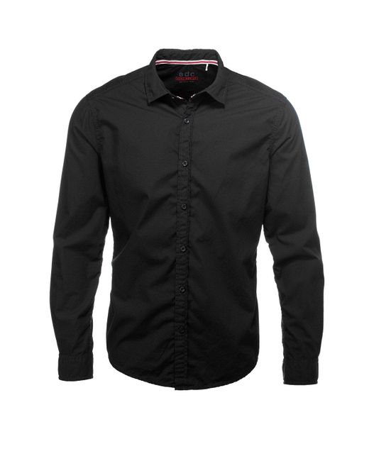 Esprit Edc By Slim Fit Vrijetijdshemd 024cc2f001 Basic in het Black voor heren