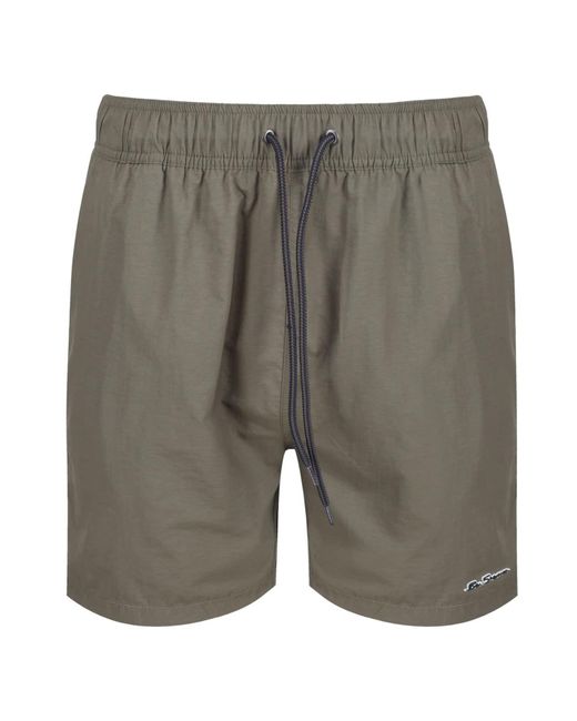 Ben Sherman Gray S Beach Shorts Posy Green S for men