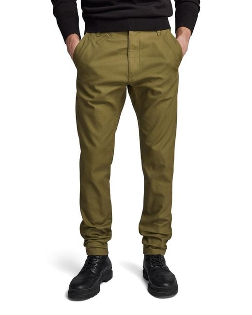 Pantalones Bronson 2.0 Slim Chino Para Hombre G-Star RAW de hombre de color Green