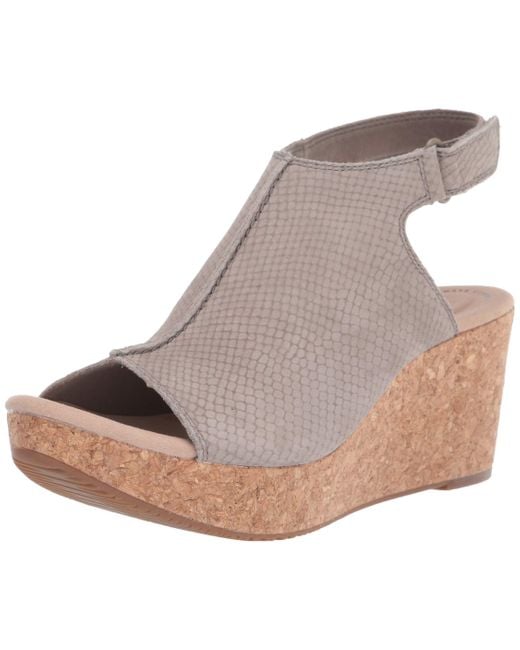 clarks snakeskin wedges