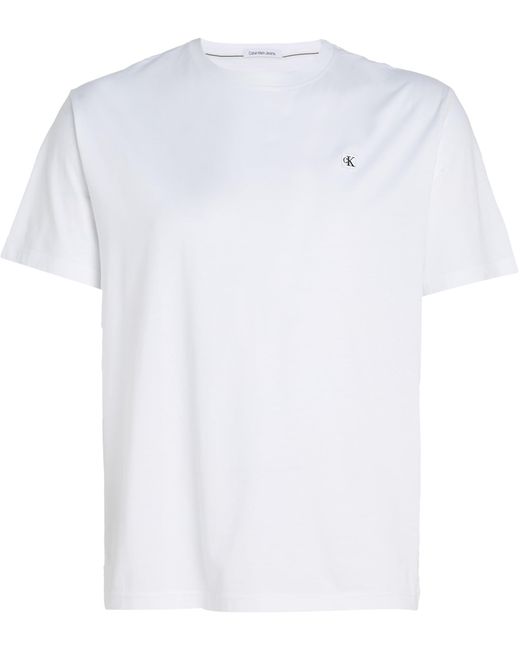 Calvin Klein White Short-sleeve T-shirt Crew Neck for men