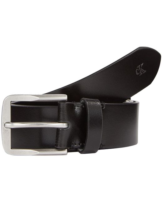 Calvin Klein Black Classic Flat R Lthr Belt 35mm K50k511421 for men