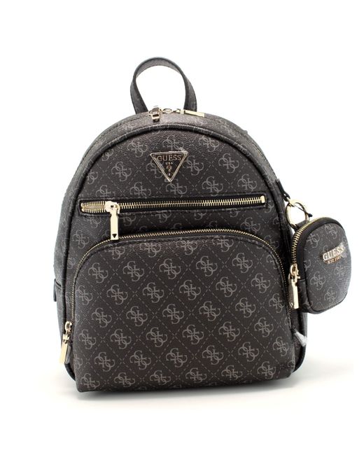 Guess Power Play Tech Backpack M Dark Black Logo