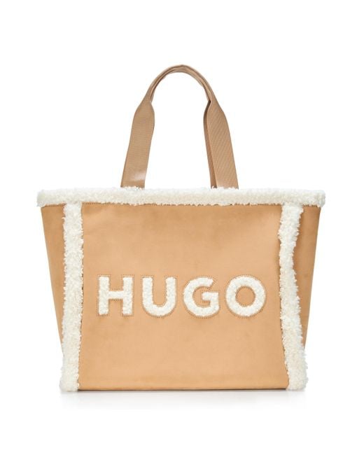 HUGO Natural Becky Teddy Tote Bag