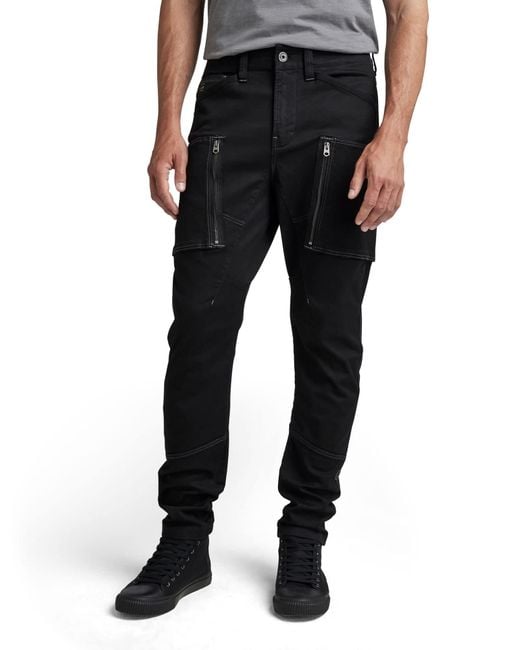 Pantalón Zip Pocket 3D Skinny Cargo Para Hombre G-Star RAW de hombre de color Black
