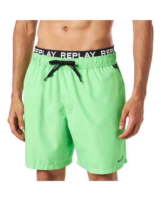 Replay Bade-Shorts in Green für Herren