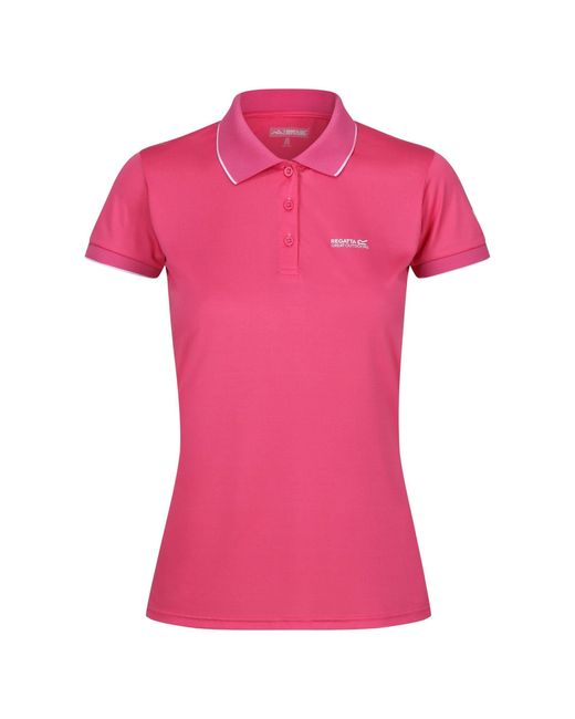 Regatta Pink S Remex Ii Quick Dry Wicking Active Polo Shirt