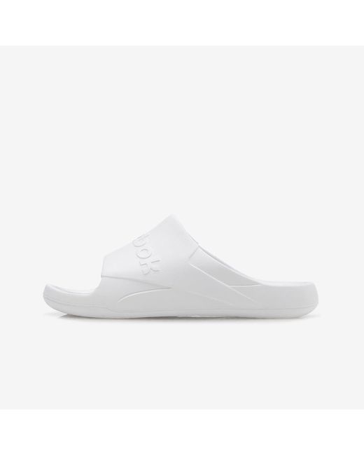 Reebok White Clean Slide Sandal