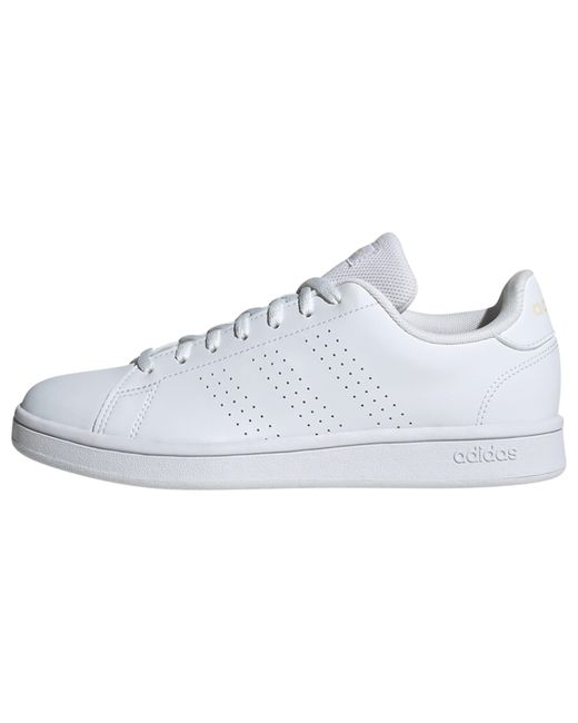 Adidas White Advantage Base Court Lifestyle Tennis Shoes
