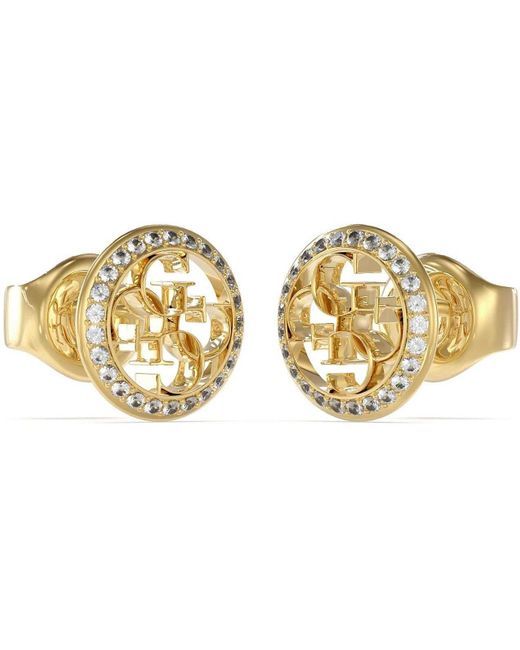 Guess Metallic Ohrstecker Edelstahl Zirkonia One Size